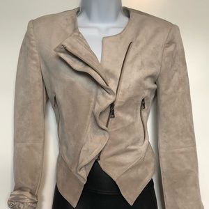 BCBG suede moto jacket.